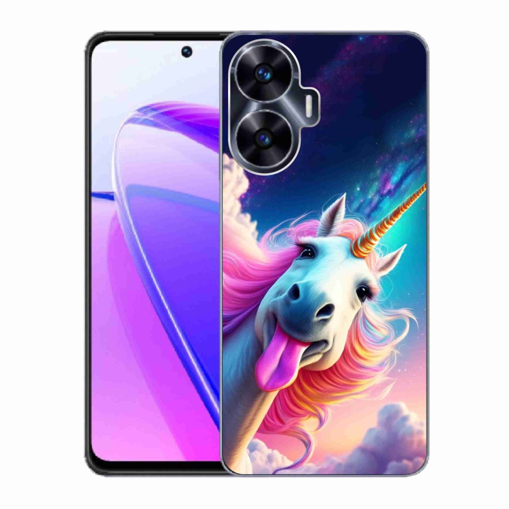 Gélový kryt mmCase na Realme C55 - šialený jednorožec