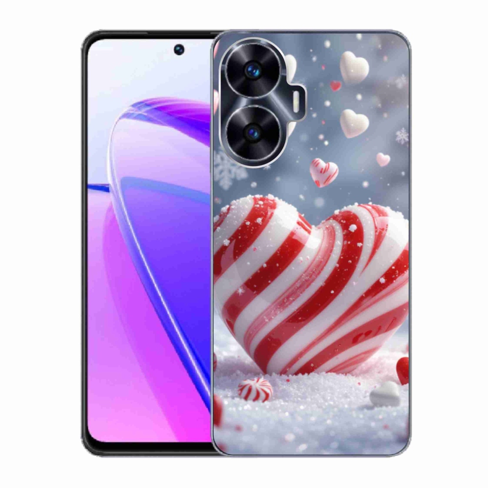 Gélový kryt mmCase na Realme C55 - sladké srdce
