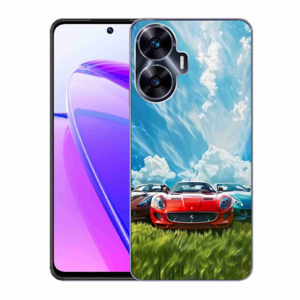 Gélový kryt mmCase na Realme C55 - športové vozidlá