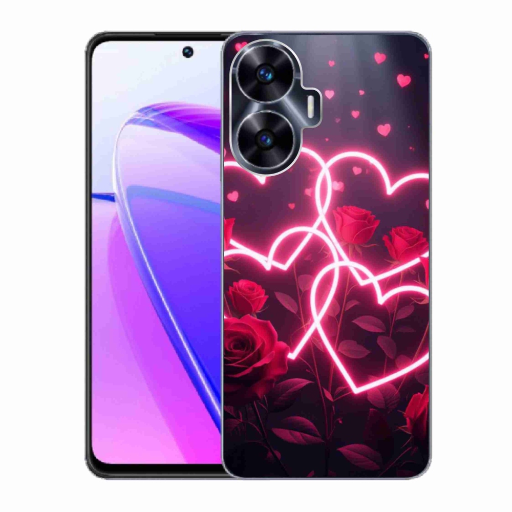 Gélový kryt mmCase na Realme C55 - srdce lásky