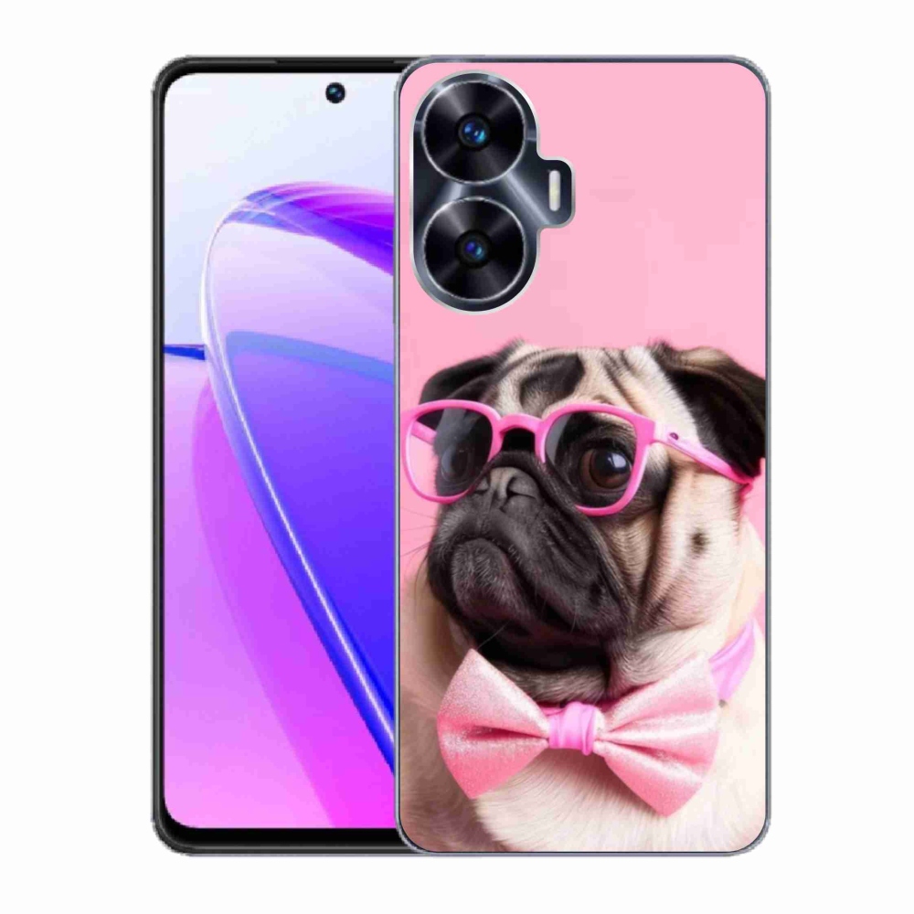 Gélový kryt mmCase na Realme C55 - štýlový mops