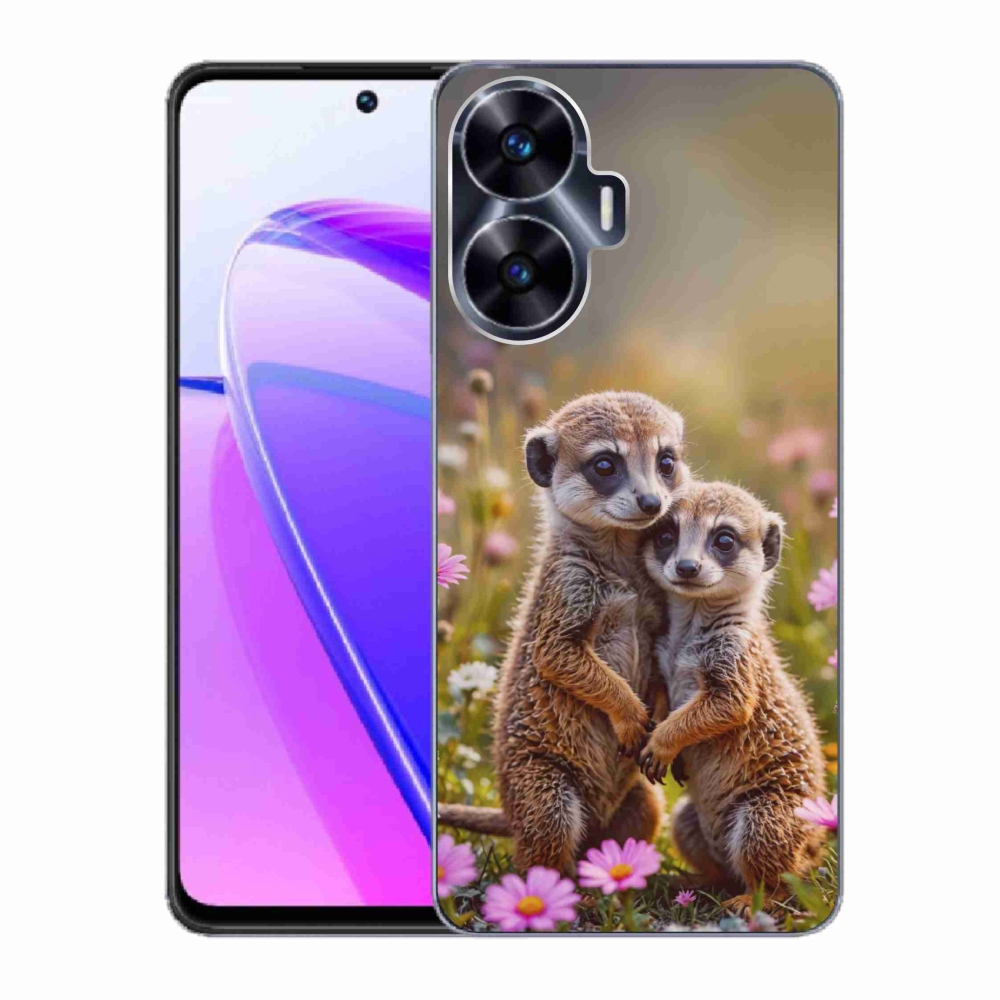 Gélový kryt mmCase na Realme C55 - surikatí duo