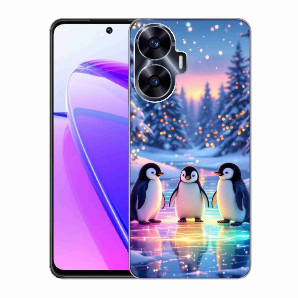 Gélový kryt mmCase na Realme C55 - tučniaky