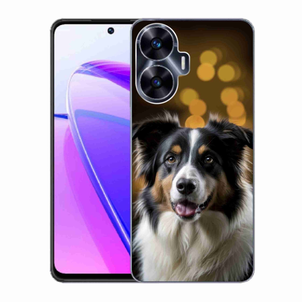 Gélový kryt mmCase na Realme C55 - usmievavý austrálsky ovčiak