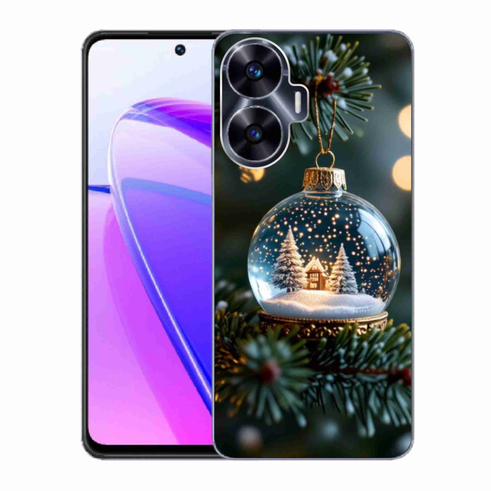 Gélový kryt mmCase na Realme C55 - vianočné gule 2