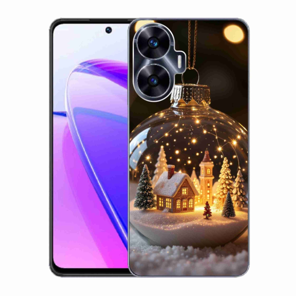 Gélový kryt mmCase na Realme C55 - vianočné gule 3