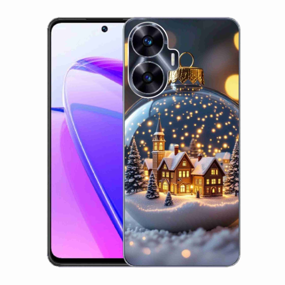 Gélový kryt mmCase na Realme C55 - vianočné gule 4