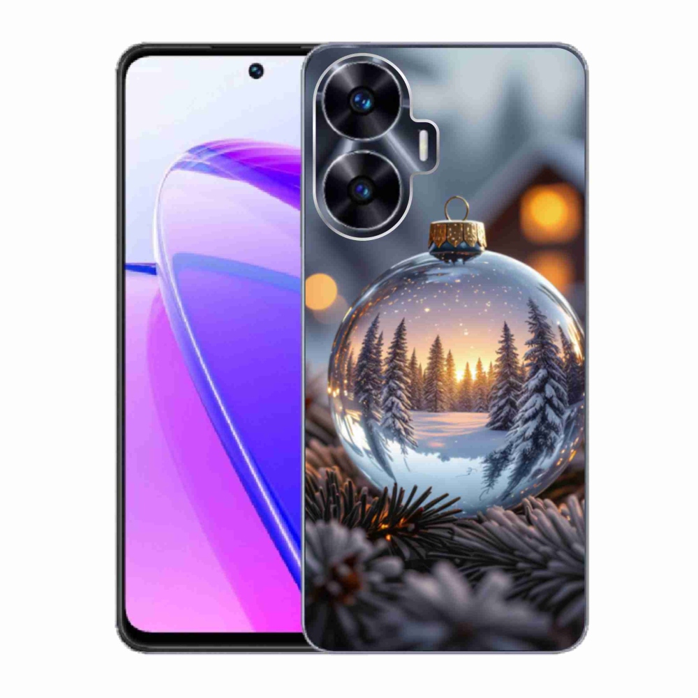 Gélový kryt mmCase na Realme C55 - vianočná ozdoba