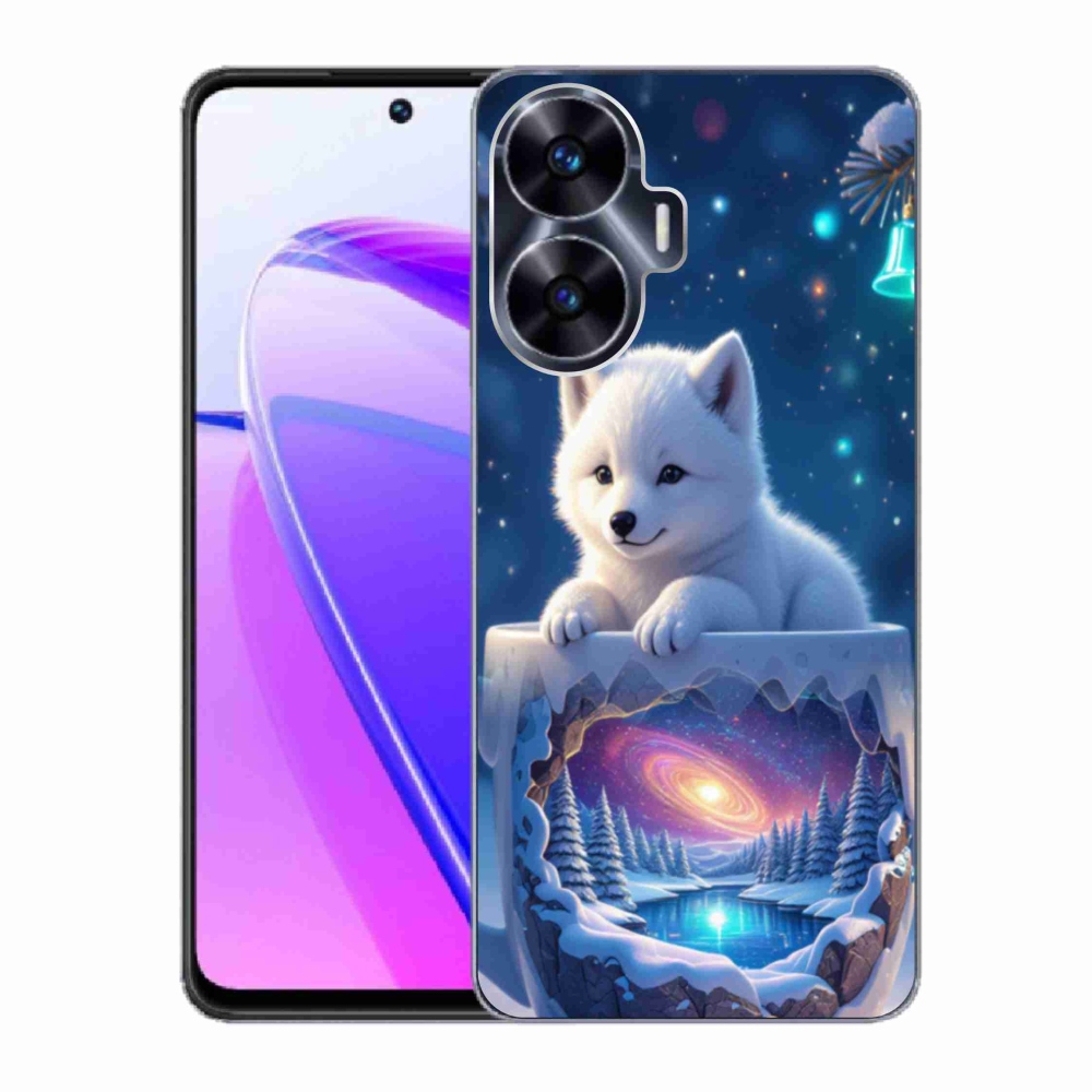 Gélový kryt mmCase na Realme C55 - vianočné šteňa
