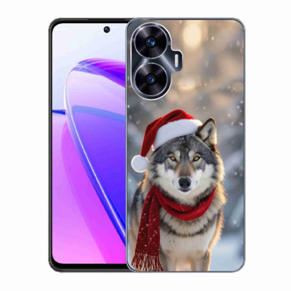 Gélový kryt mmCase na Realme C55 - vianočný vlk