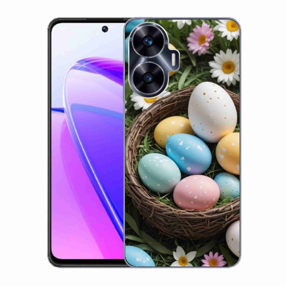 Gélový kryt mmCase na Realme C55 - veľkonočné vajíčka 2