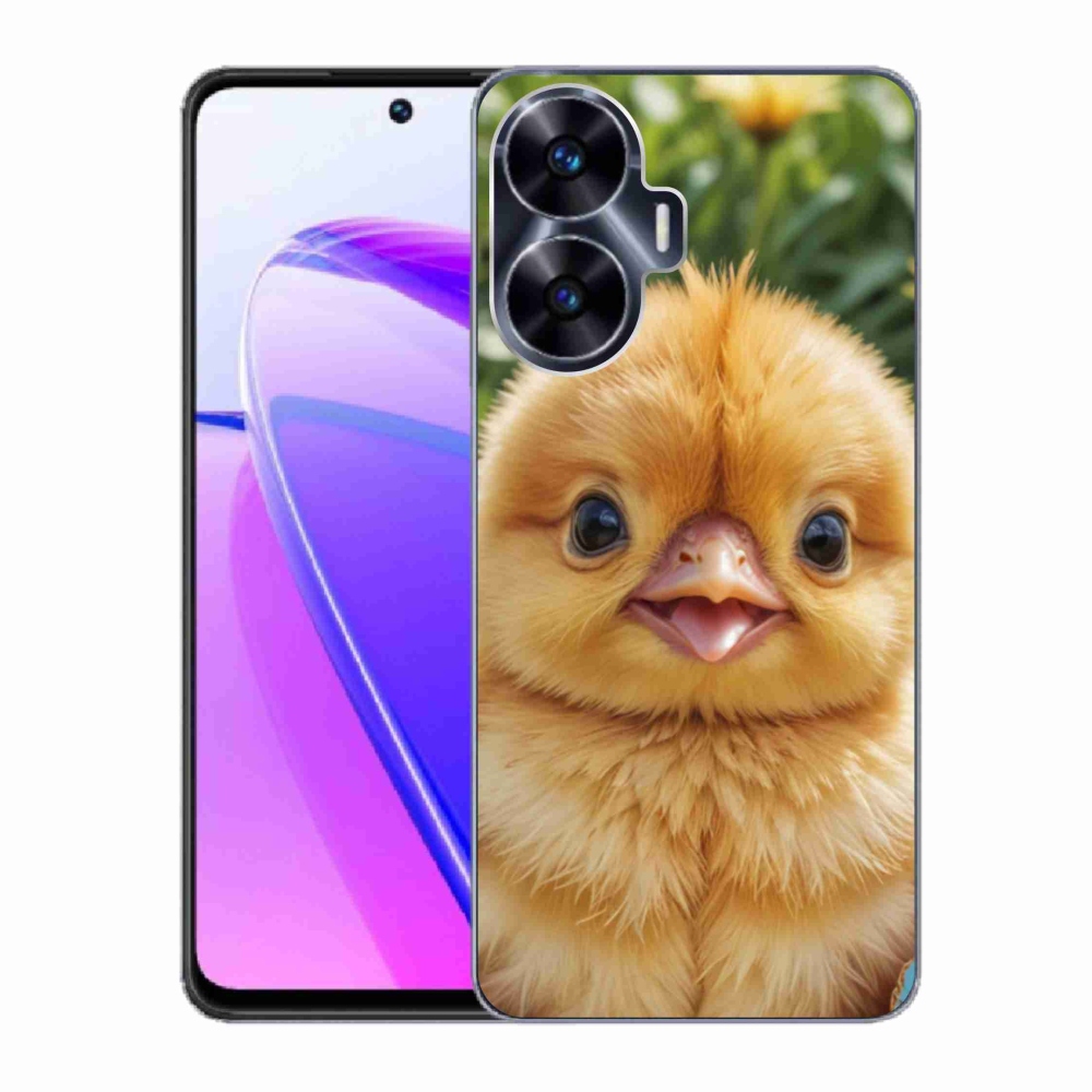 Gélový kryt mmCase na Realme C55 - veselé kuriatko