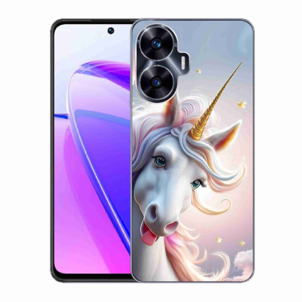 Gélový kryt mmCase na Realme C55 - veselý jednorožec