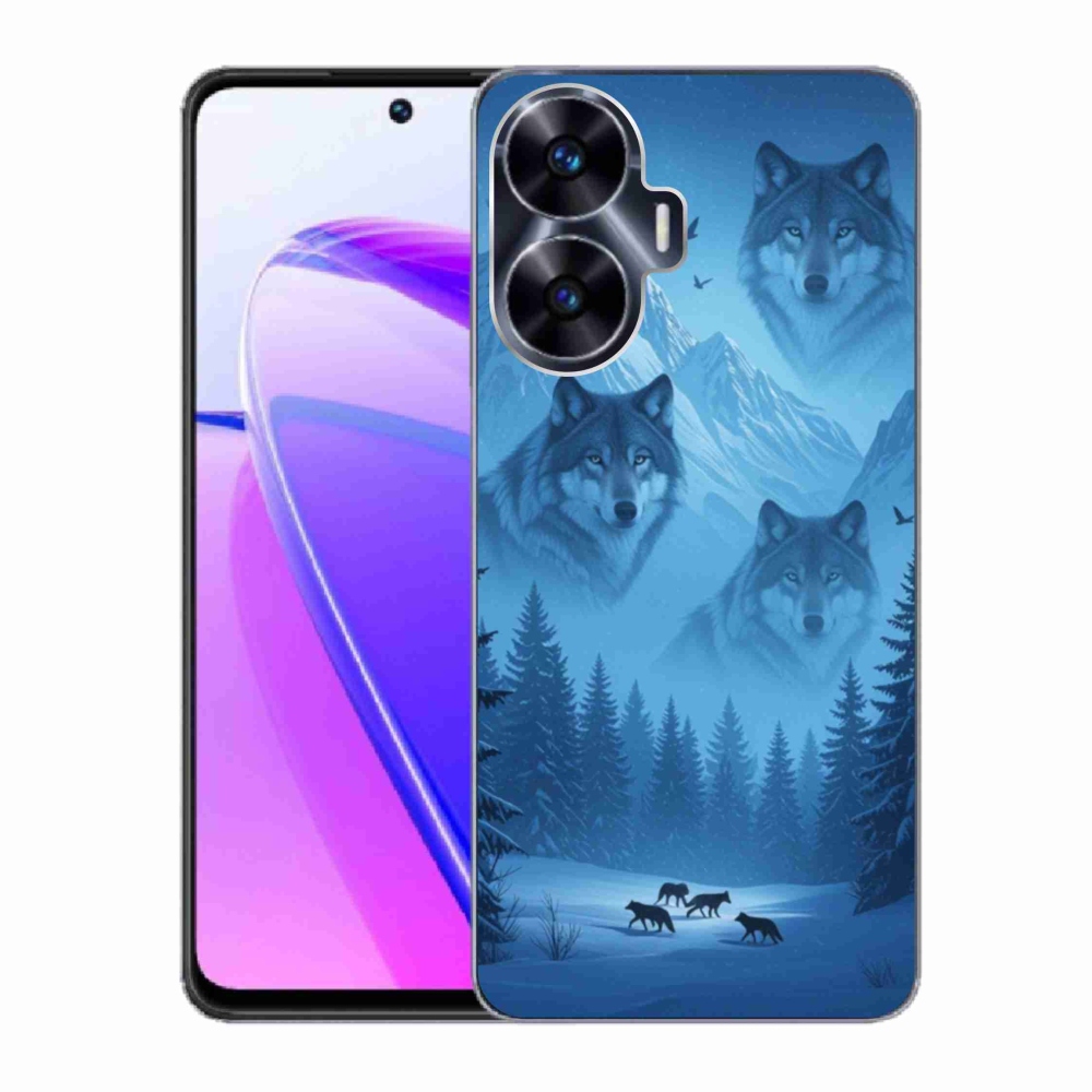 Gélový kryt mmCase na Realme C55 - vlčia svorka