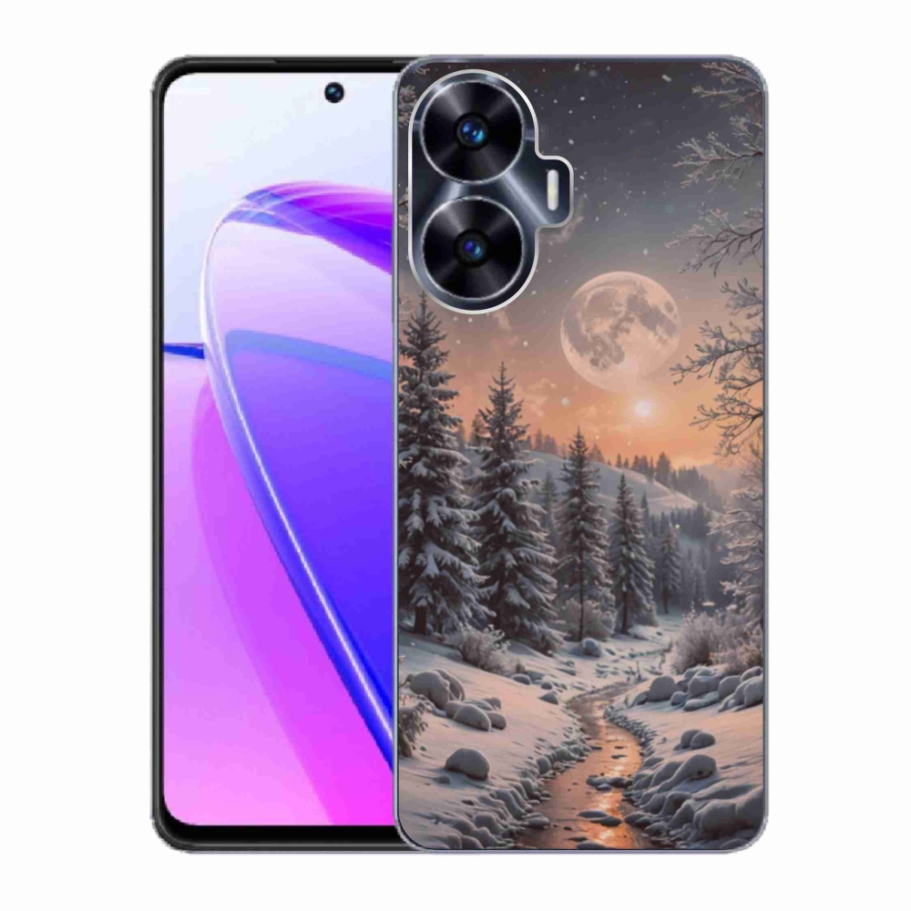 Gélový kryt mmCase na Realme C55 - zimná krajina 2