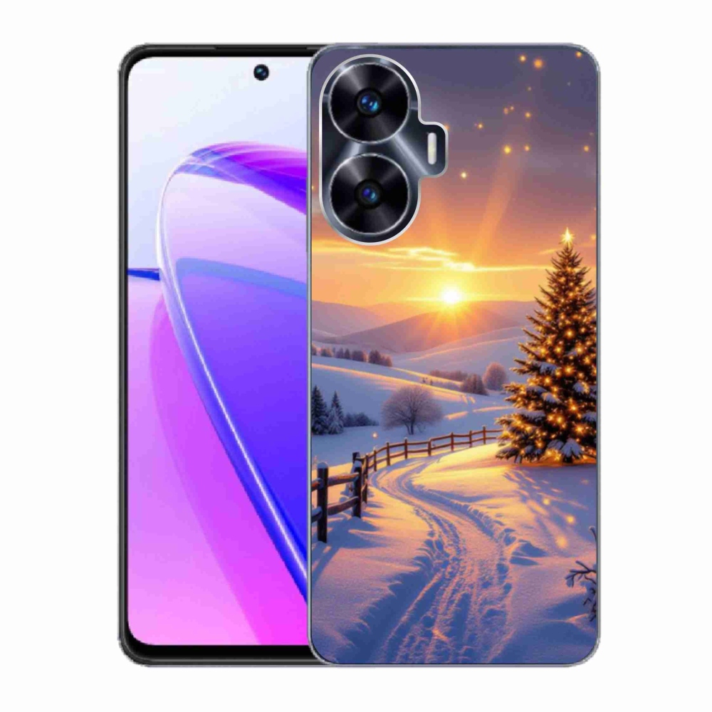 Gélový kryt mmCase na Realme C55 - zimná krajina