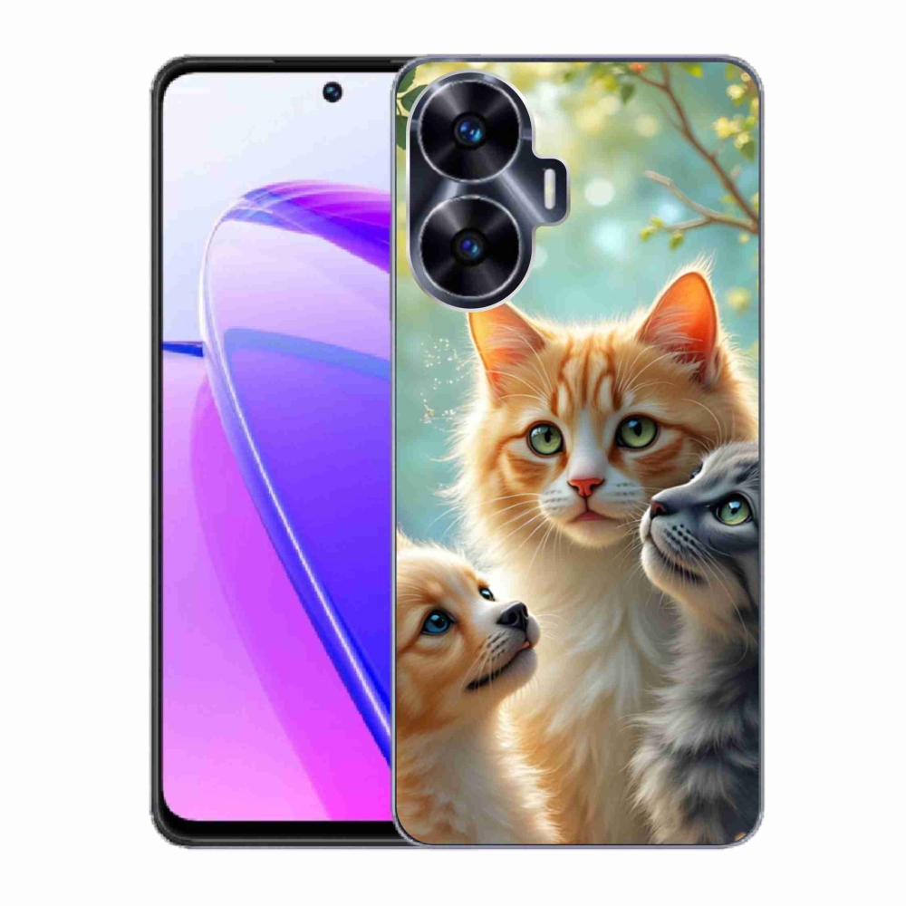 Gélový kryt mmCase na Realme C55 - zvieracie priateľstvo 2