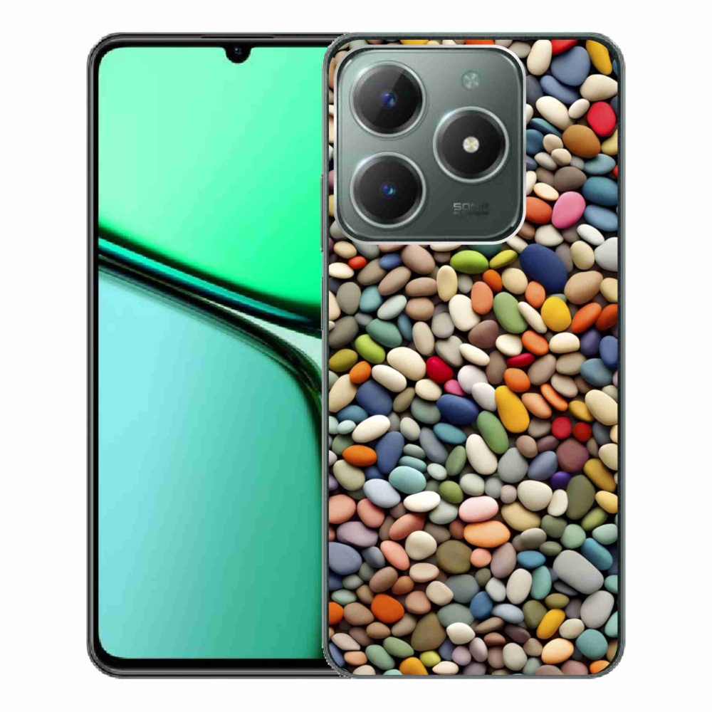 Gélový kryt mmCase na Realme C61 - farebné kamienky 2