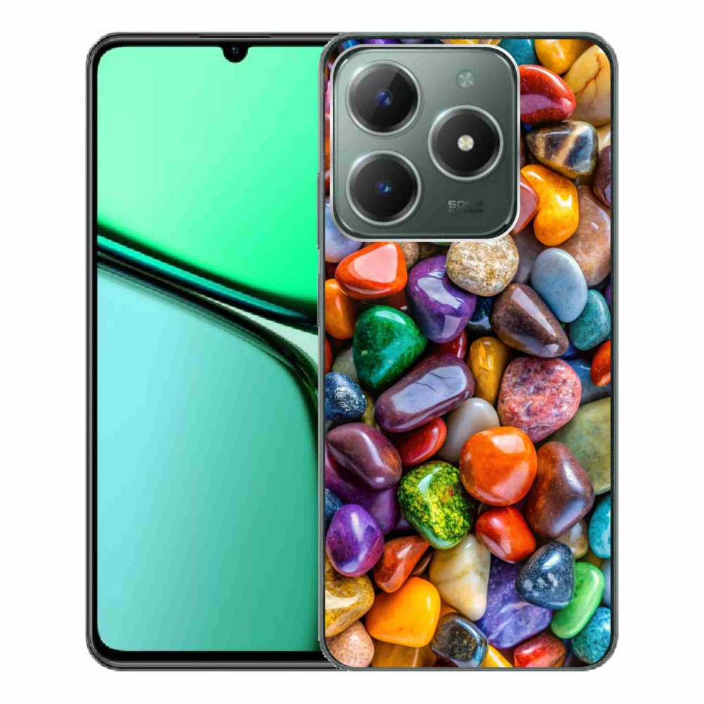 Gélový kryt mmCase na Realme C61 - farebné kamienky