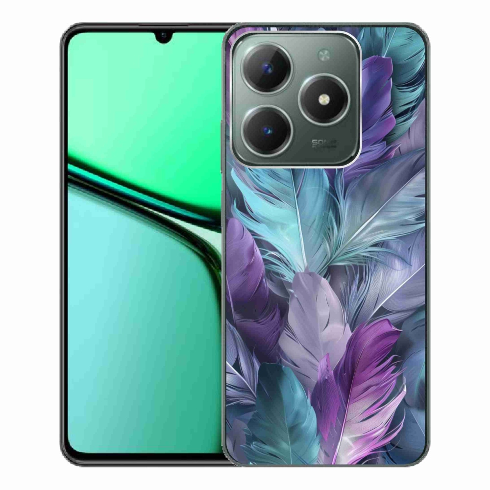 Gélový kryt mmCase na Realme C61 - farebné perie 2