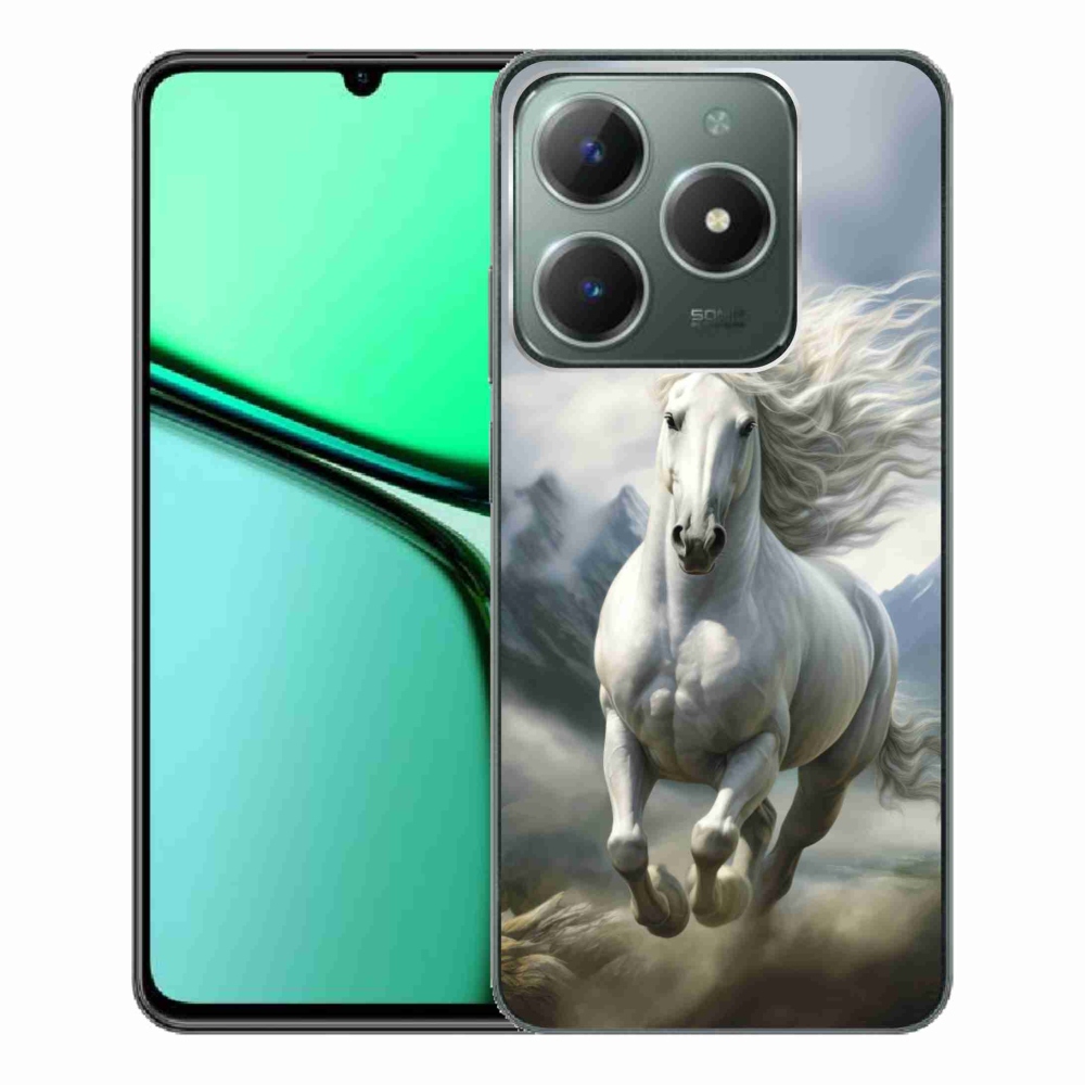 Gélový kryt mmCase na Realme C61 - bežiaci biely kôň 3
