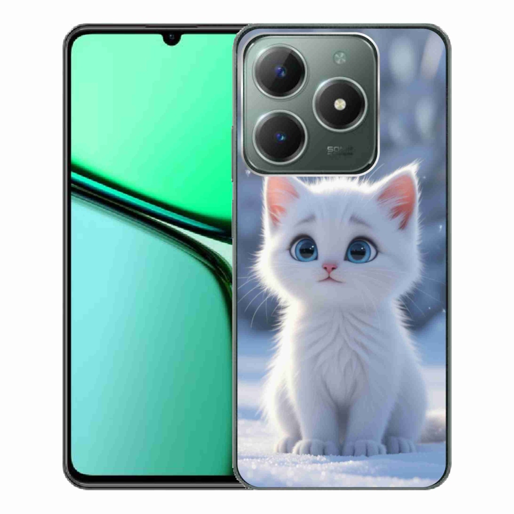 Gélový kryt mmCase na Realme C61 - biele mačiatko 3