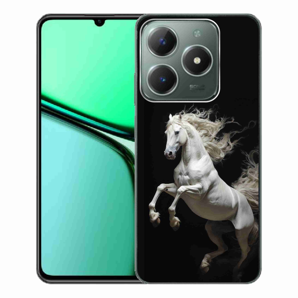 Gélový kryt mmCase na Realme C61 - biely kôň 4