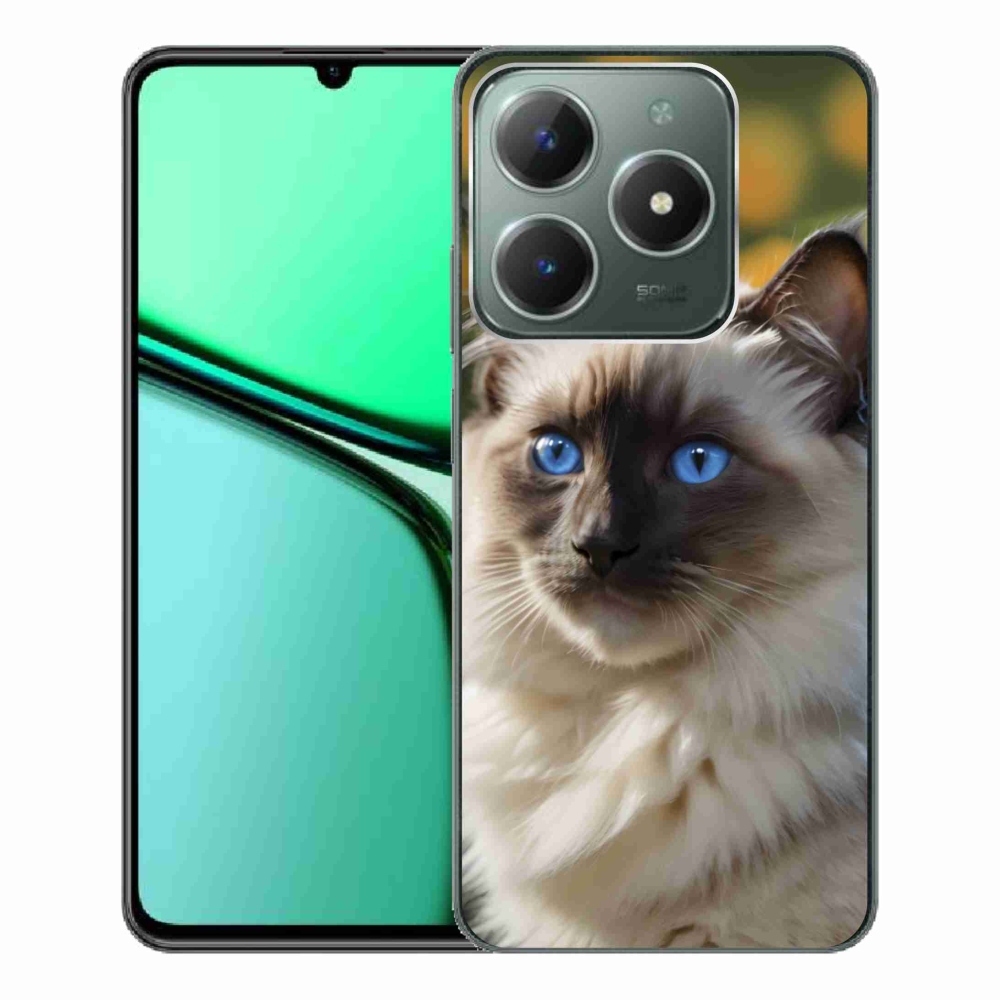 Gélový kryt mmCase na Realme C61 - biely ragdoll