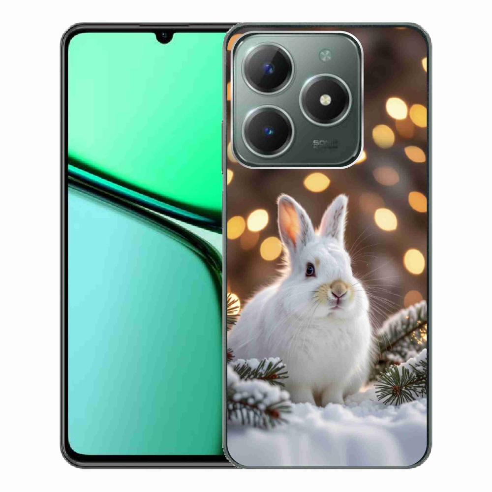 Gélový kryt mmCase na Realme C61 - biely zajac