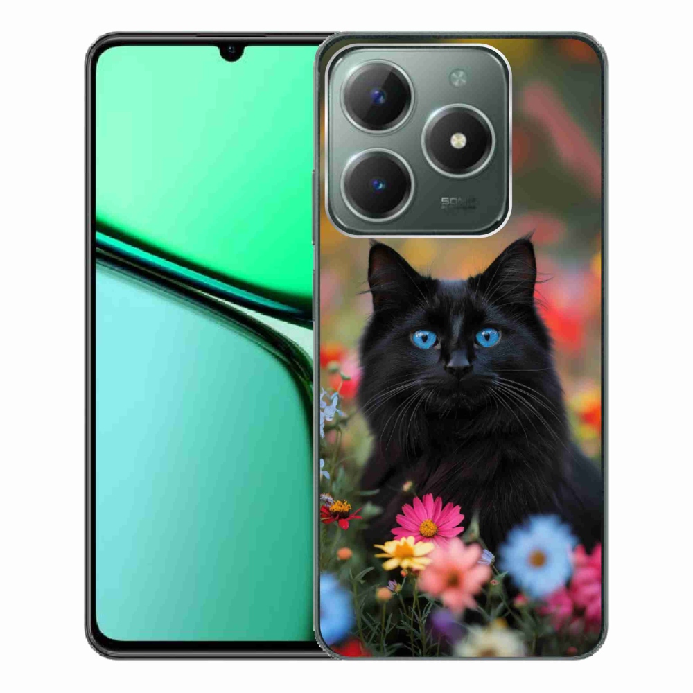 Gélový kryt mmCase na Realme C61 - čierne mačiatko 4