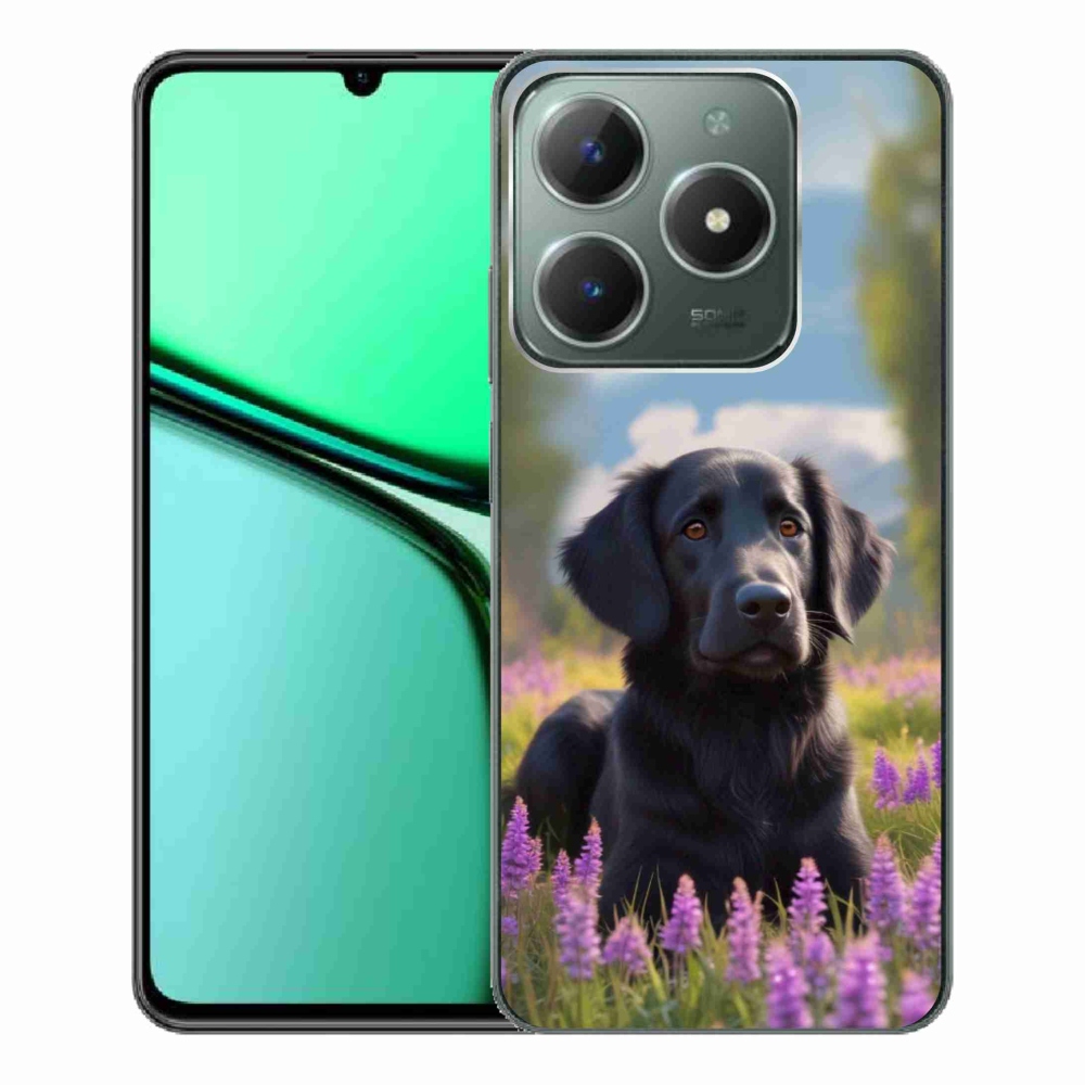 Gélový kryt mmCase na Realme C61 - elegantný čierny retriever