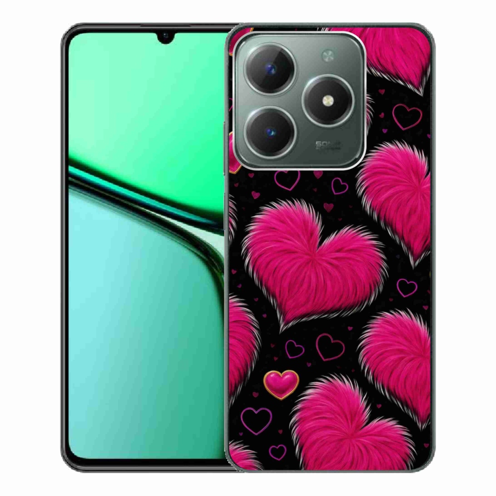 Gélový kryt mmCase na Realme C61 - hebké srdce