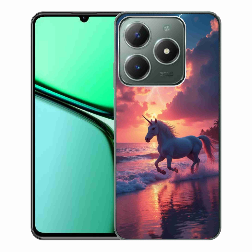 Gélový kryt mmCase na Realme C61 - jednorožec na pláži
