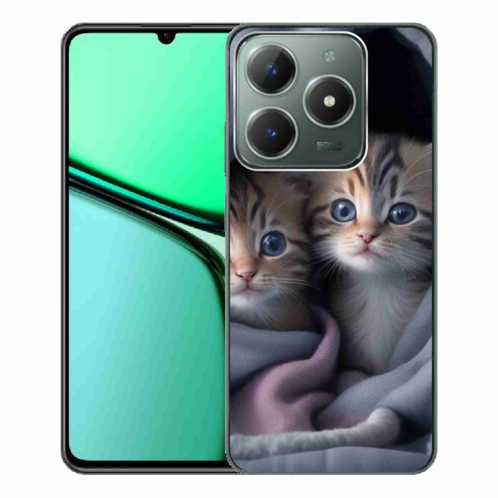 Gélový kryt mmCase na Realme C61 - mačacie duo 2