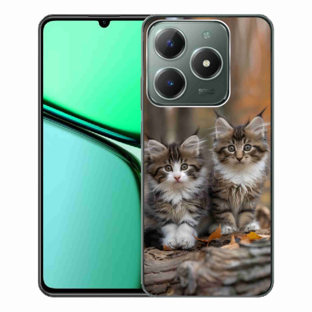 Gélový kryt mmCase na Realme C61 - mačacie duo 3