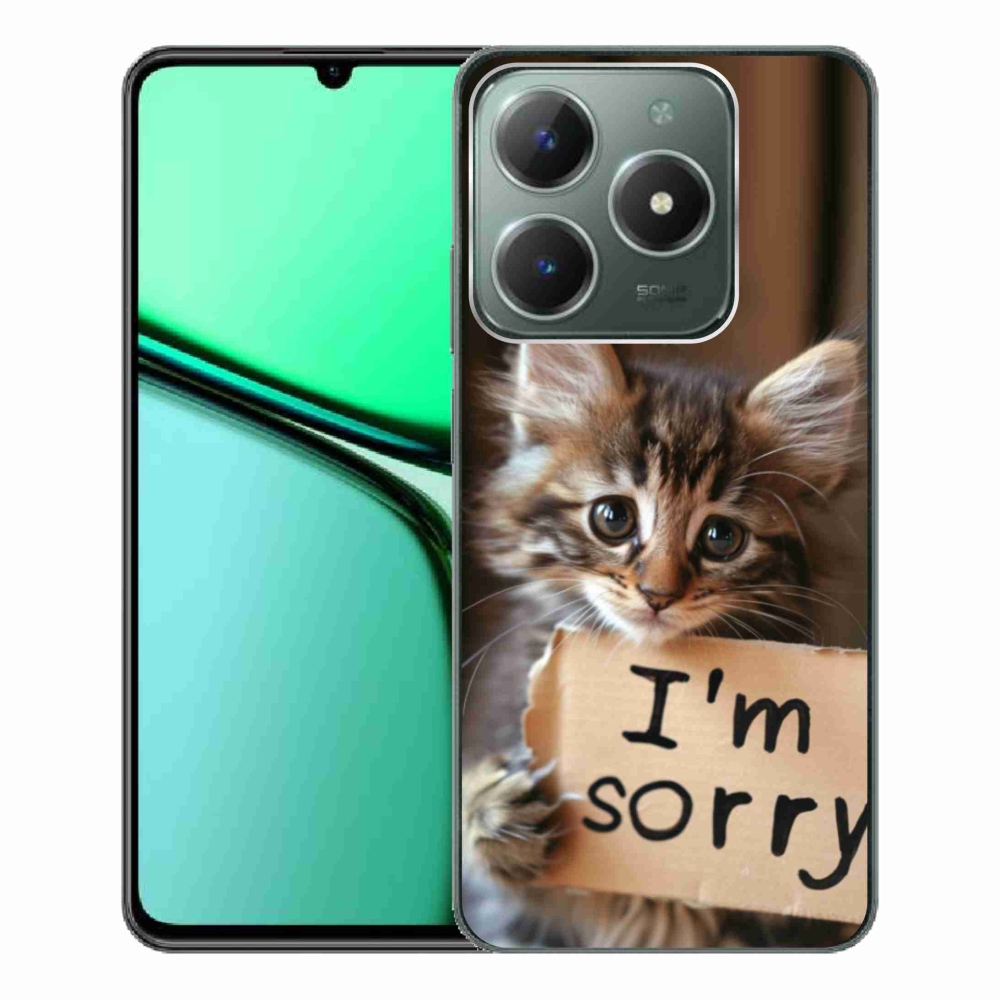 Gélový kryt mmCase na Realme C61 - mačacie ospravedlnenie