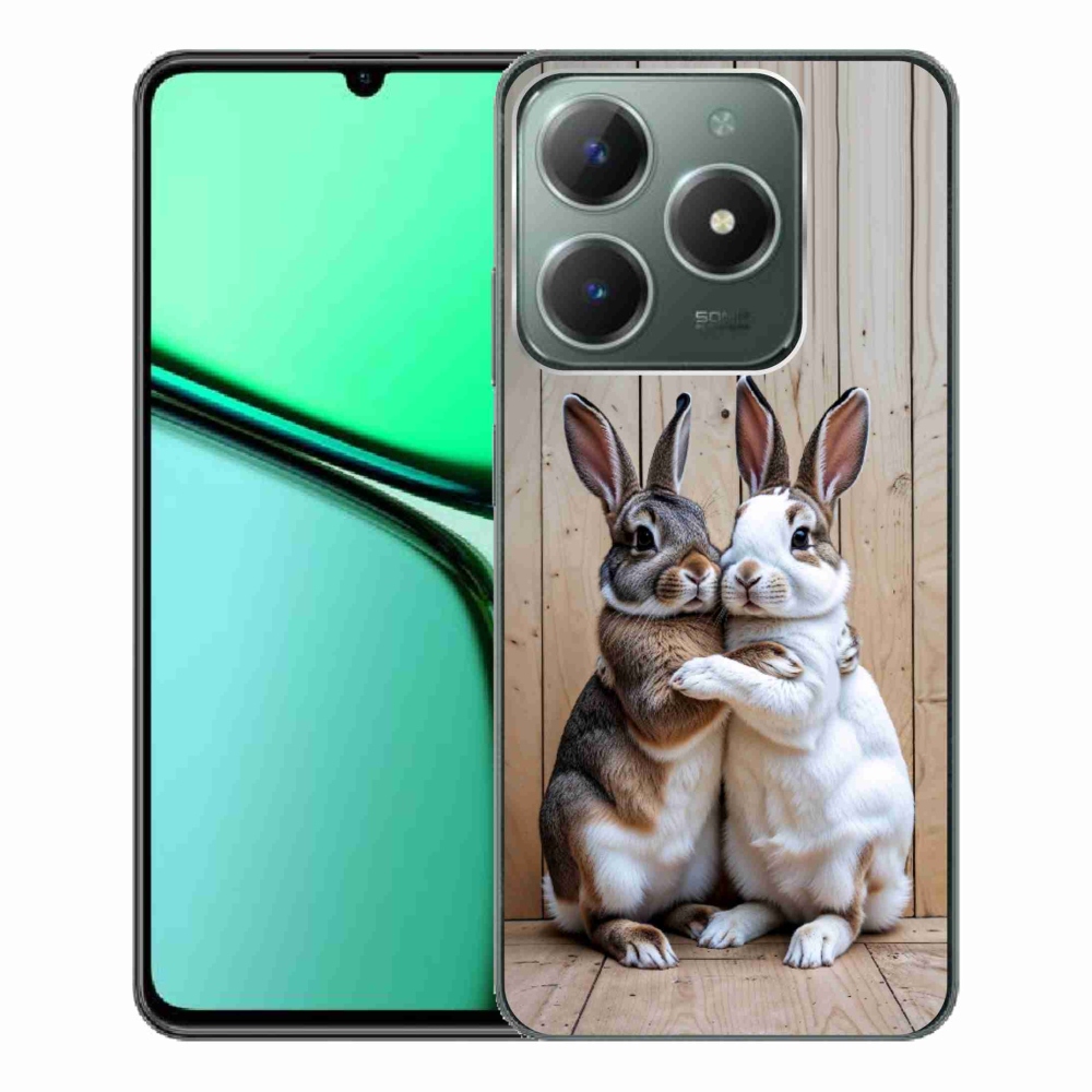 Gélový kryt mmCase na Realme C61 - králičie pár