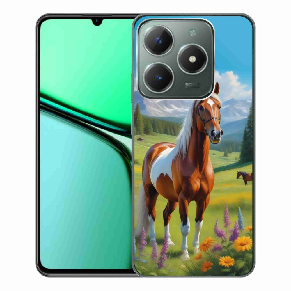 Gélový kryt mmCase na Realme C61 - kôň na lúke