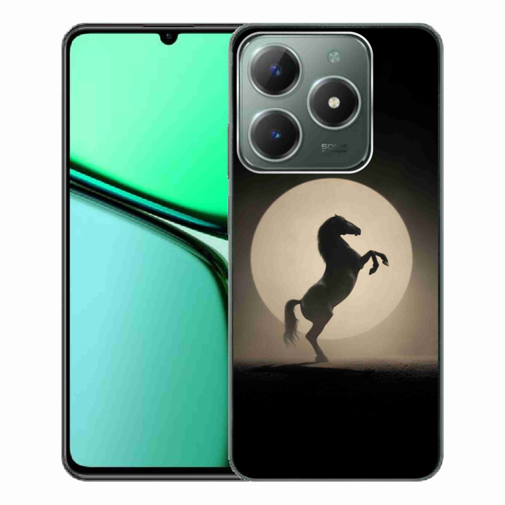 Gélový kryt mmCase na Realme C61 - kôň v siluete