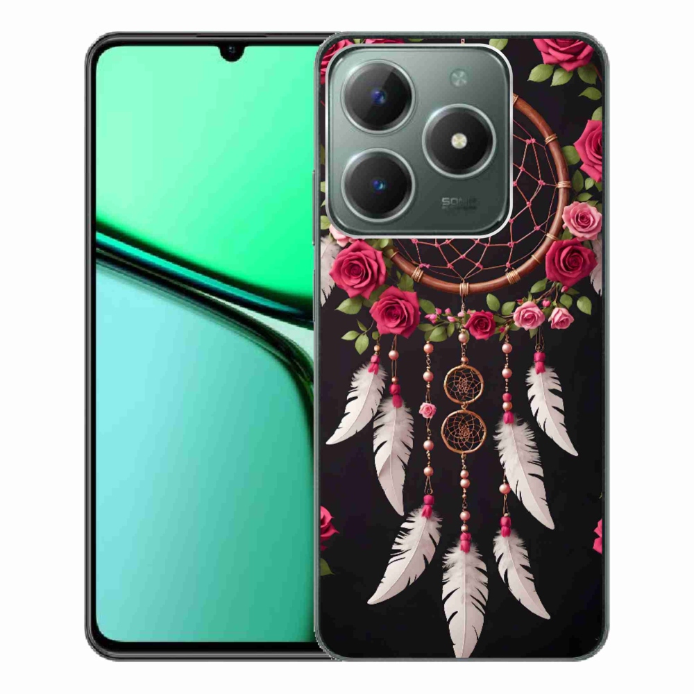 Gélový kryt mmCase na Realme C61 - lapač snov s ružami