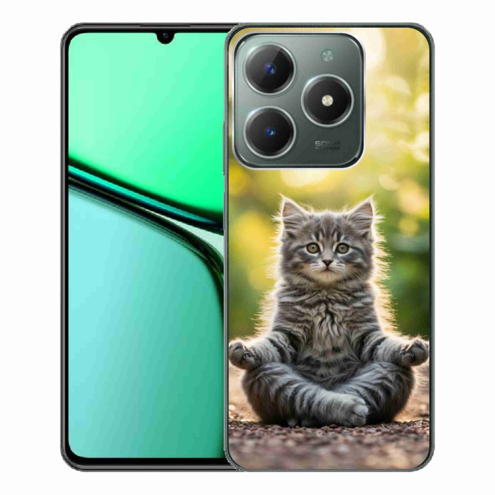 Gélový kryt mmCase na Realme C61 - meditujúce mačiatko
