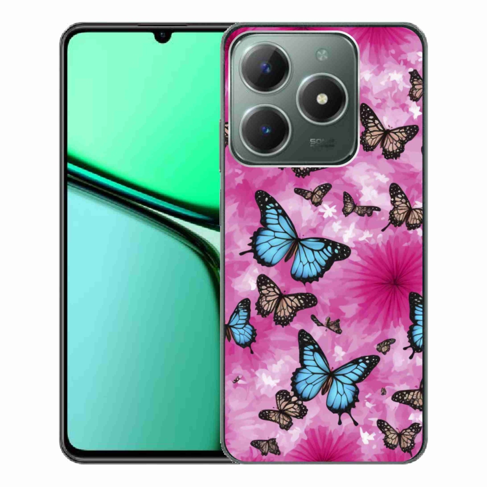 Gélový kryt mmCase na Realme C61 - motýlia záhrada