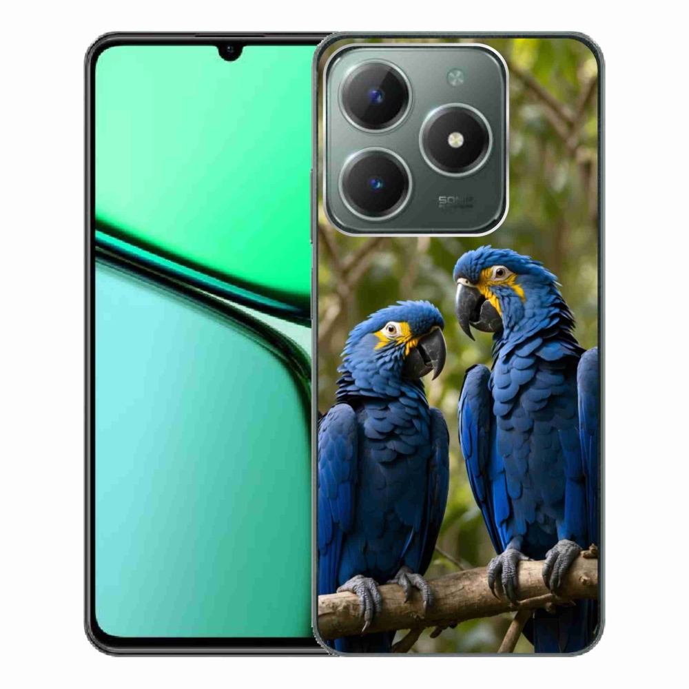 Gélový kryt mmCase na Realme C61 - papagájové duo