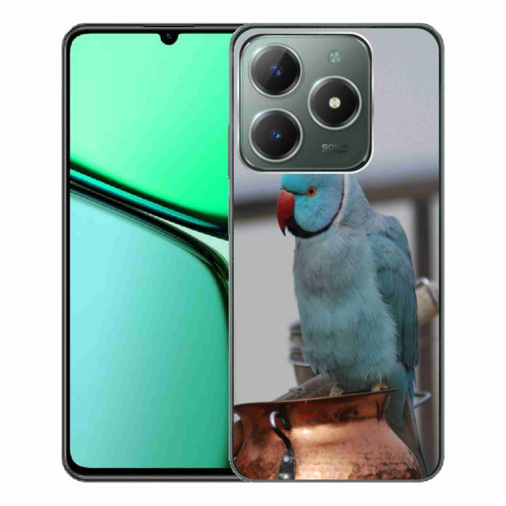 Gélový kryt mmCase na Realme C61 - papagáj alexander modrý