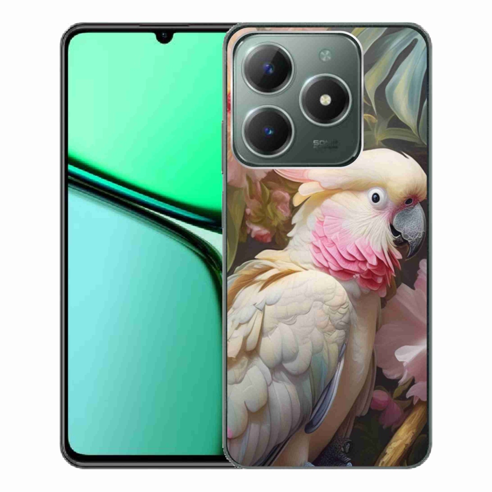 Gélový kryt mmCase na Realme C61 - papagáj kakadu ružový 2