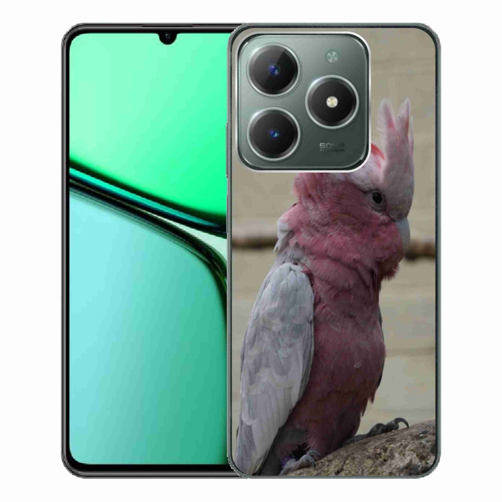 Gélový kryt mmCase na Realme C61 - papagáj kakadu ružový