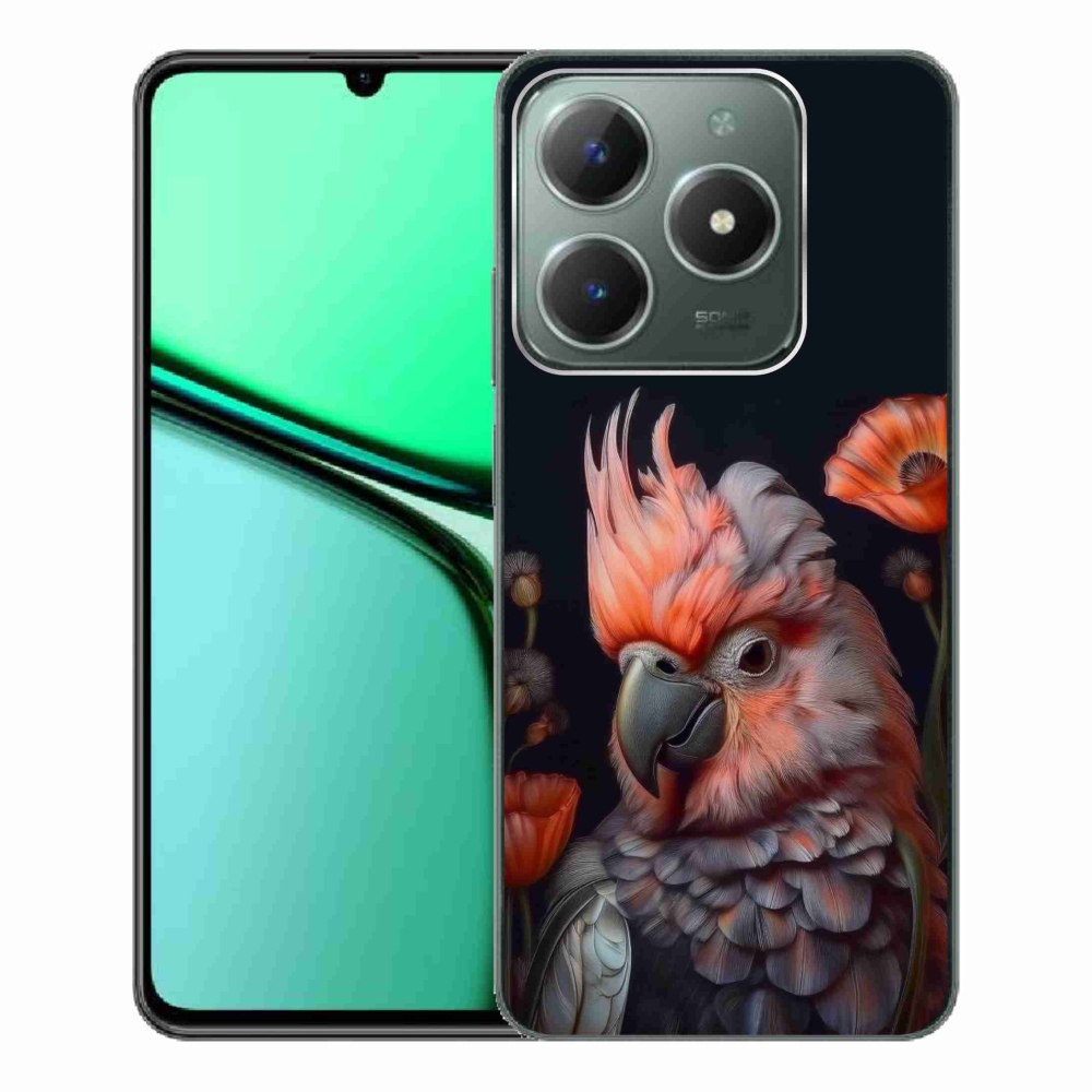 Gélový kryt mmCase na Realme C61 - papagáj kakadu vo farbách