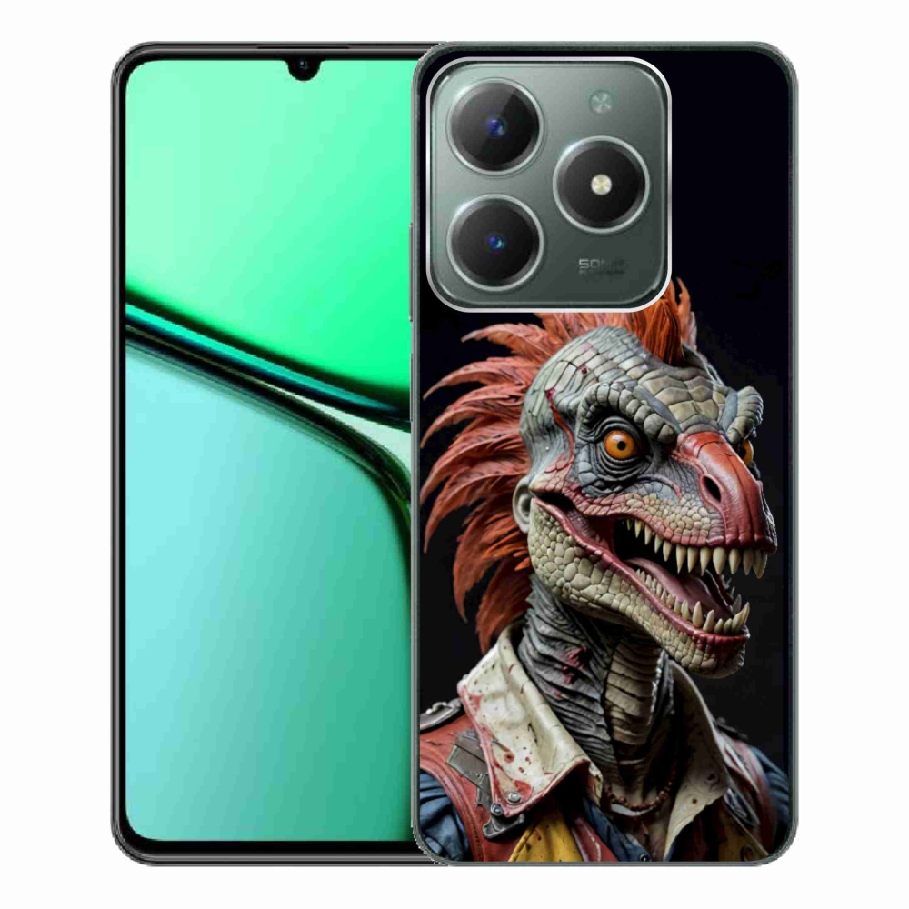 Gélový kryt mmCase na Realme C61 - punk dinosaurus