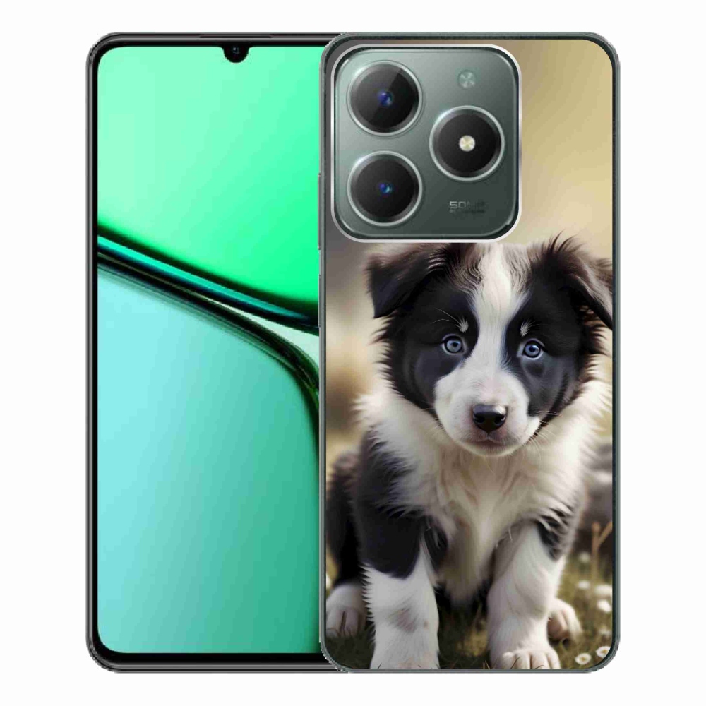 Gélový kryt mmCase na Realme C61 - roztomilá border kólia