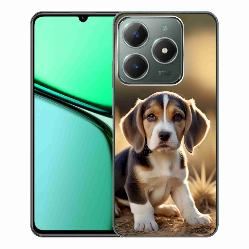 Gélový kryt mmCase na Realme C61 - roztomilý bígl